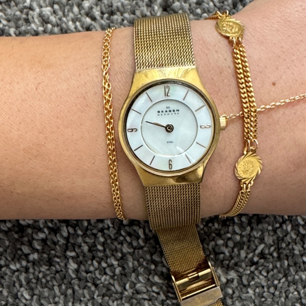 Skagen Gold Mesh Women's Watch